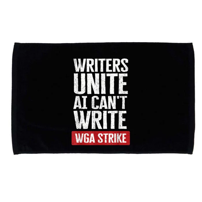 Writers Unite AI Can't Write Guild Of America WGA Strike Microfiber Hand Towel