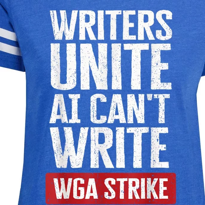 Writers Unite AI Can't Write Guild Of America WGA Strike Enza Ladies Jersey Football T-Shirt