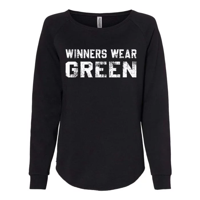 Winners Wear Green Team Spirit Game Competition Color War Womens California Wash Sweatshirt