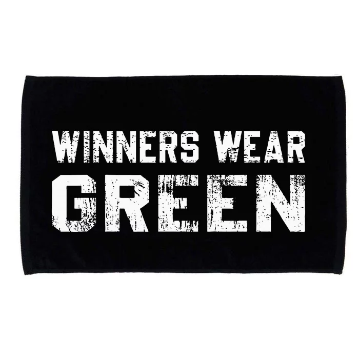 Winners Wear Green Team Spirit Game Competition Color War Microfiber Hand Towel