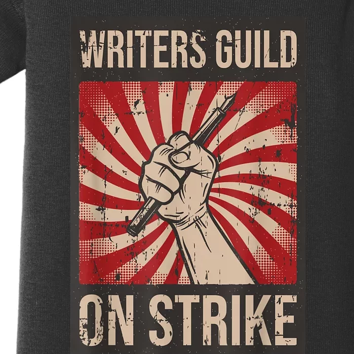 WGA Writers Guild Of America On Strike Anti Ai Chatbots Baby Bodysuit