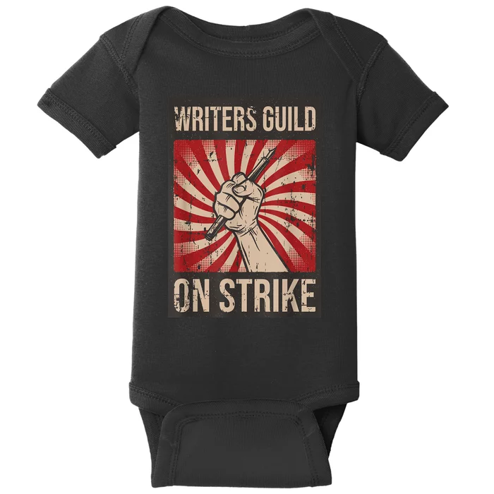 WGA Writers Guild Of America On Strike Anti Ai Chatbots Baby Bodysuit