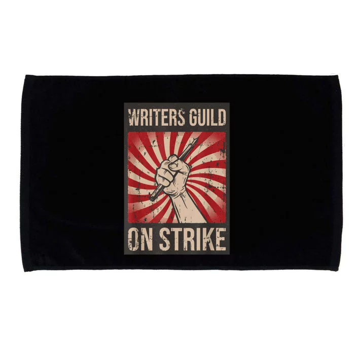 WGA Writers Guild Of America On Strike Anti Ai Chatbots Microfiber Hand Towel