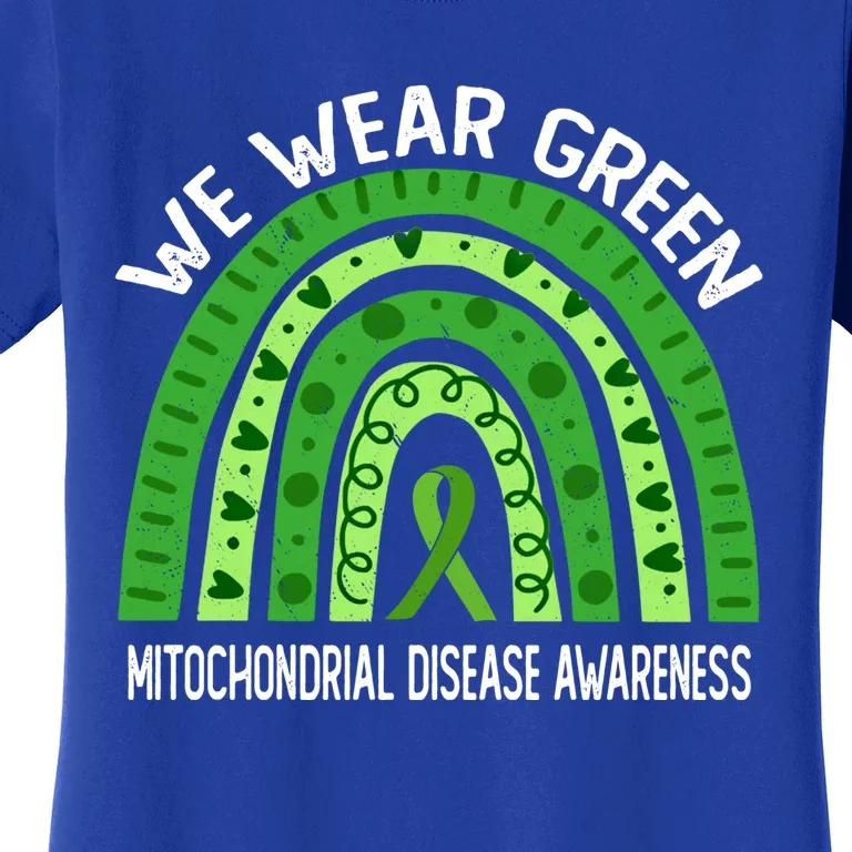 We Wear Green For Mitochondrial Disease Awareness Cool Gift Women's T-Shirt