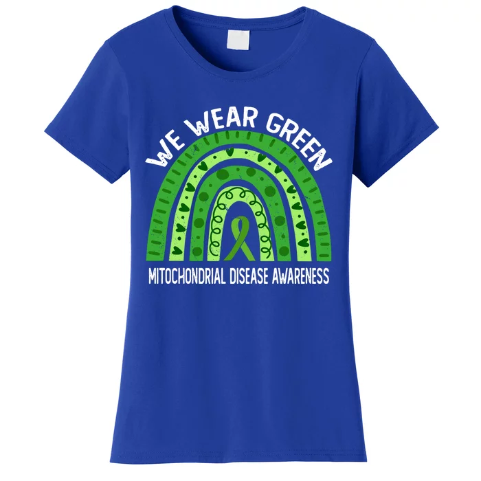 We Wear Green For Mitochondrial Disease Awareness Cool Gift Women's T-Shirt