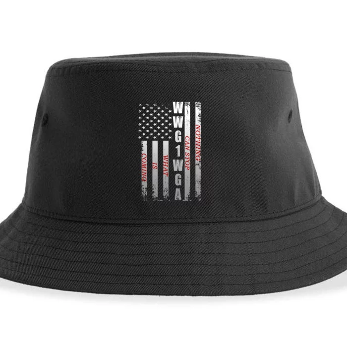 WWG1WGA Nothing Can Stop What Is Coming Sustainable Bucket Hat