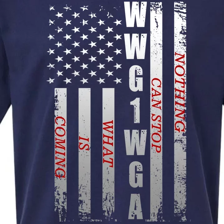 WWG1WGA Nothing Can Stop What Is Coming Sueded Cloud Jersey T-Shirt