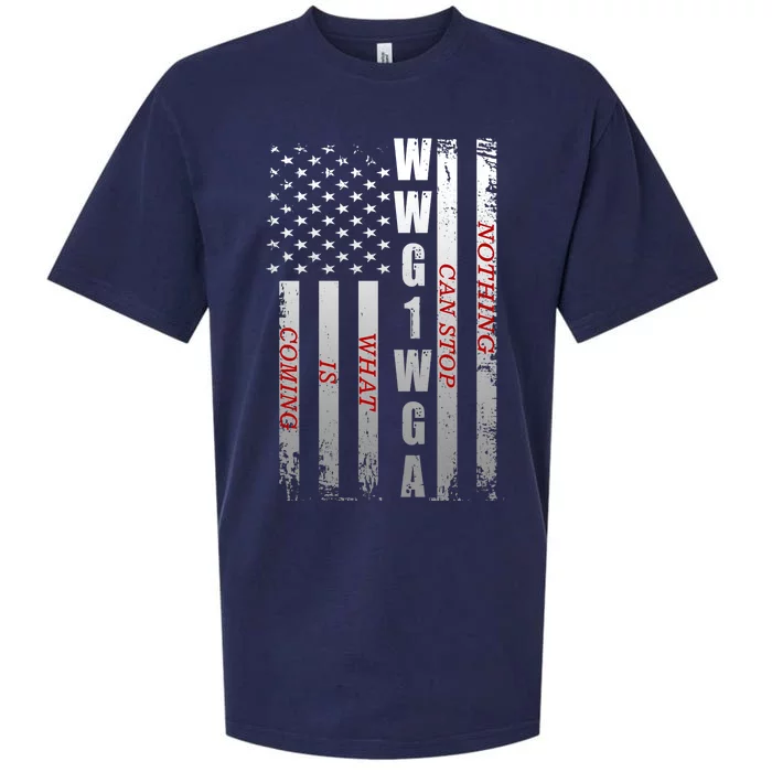 WWG1WGA Nothing Can Stop What Is Coming Sueded Cloud Jersey T-Shirt