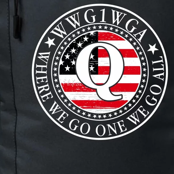 WWG1WGA Qanon Flag Emblem Daily Commute Backpack