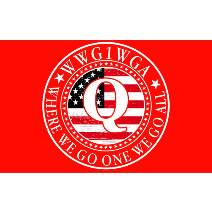 WWG1WGA Qanon Flag Emblem Bumper Sticker