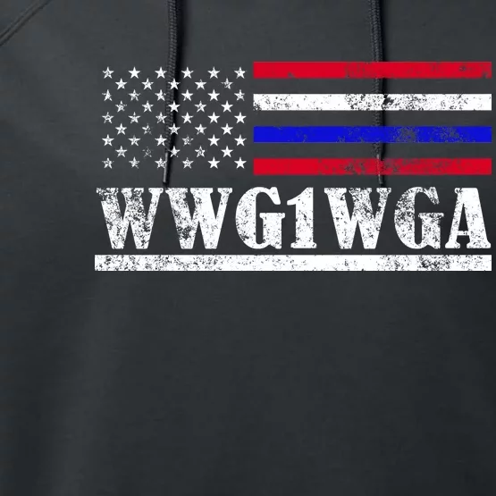 WWG1WGA Qanon Political Conspiracy Performance Fleece Hoodie