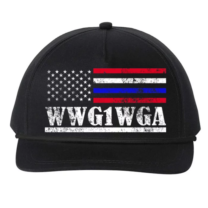 WWG1WGA Qanon Political Conspiracy Snapback Five-Panel Rope Hat