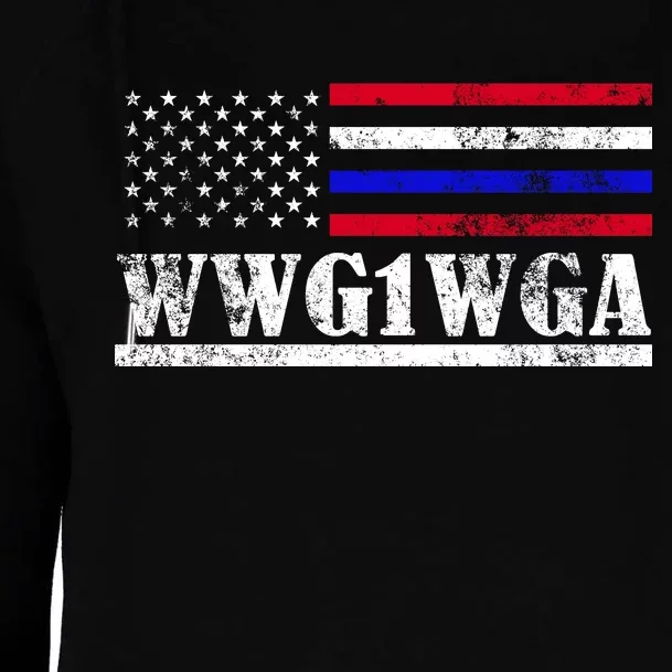 WWG1WGA Qanon Political Conspiracy Womens Funnel Neck Pullover Hood