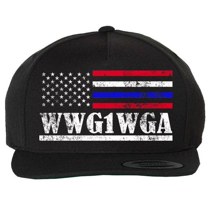 WWG1WGA Qanon Political Conspiracy Wool Snapback Cap