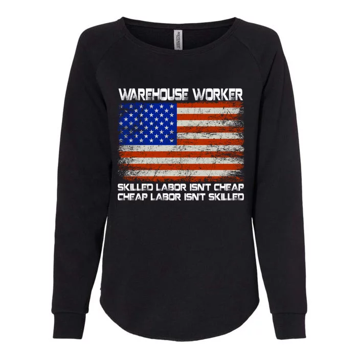 Warehouse Worker Gift Union Labor Day Gift American Flag Cute Gift Womens California Wash Sweatshirt