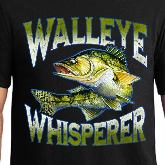 Walleye Whisperer Graphic Fishing Gift Fisher Gift Pajama Set