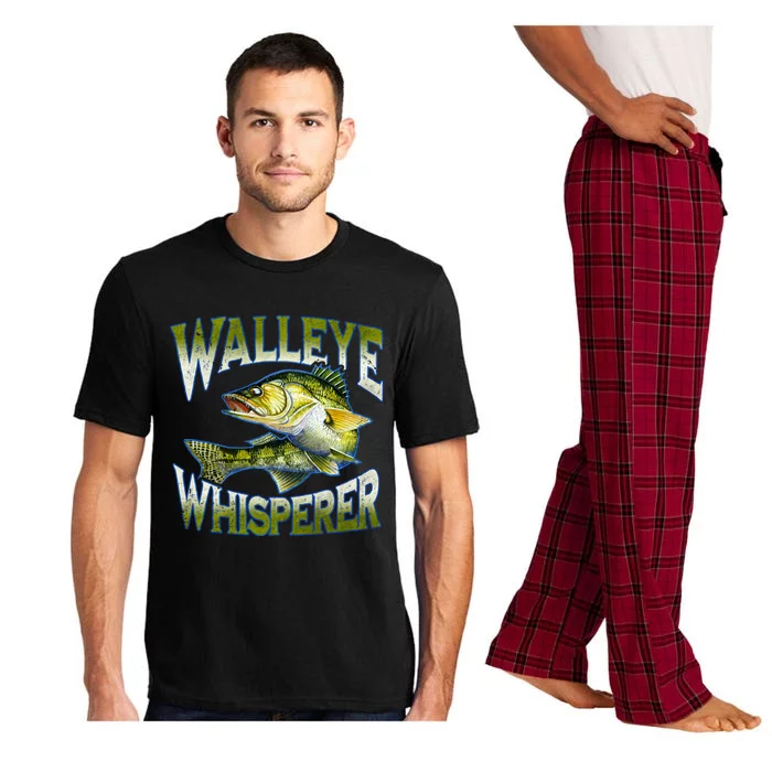 Walleye Whisperer Graphic Fishing Gift Fisher Gift Pajama Set