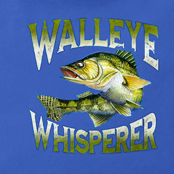 Walleye Whisperer Graphic Fishing Gift Fisher Gift Zip Tote Bag