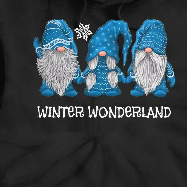 Winter Wonderland Gnomes Winter Snowy Gnomes Snow Gnome Tie Dye Hoodie