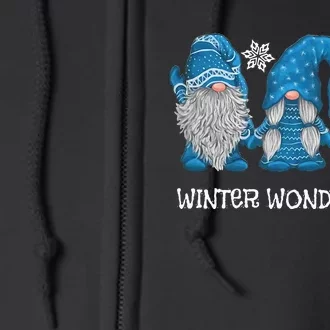 Winter Wonderland Gnomes Winter Snowy Gnomes Snow Gnome Full Zip Hoodie