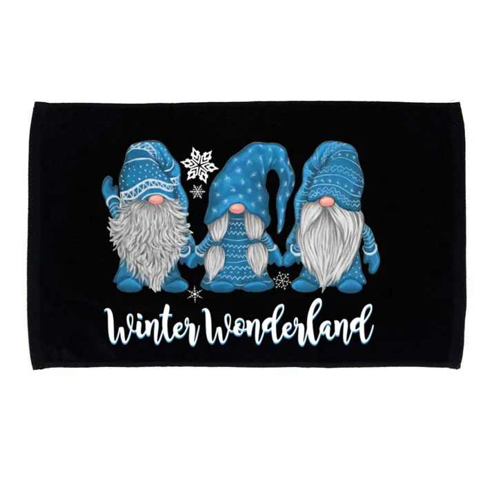 Winter Wonderland Gnomes Winter Snowy Gnomes Snow Gnome Funny Gift Microfiber Hand Towel