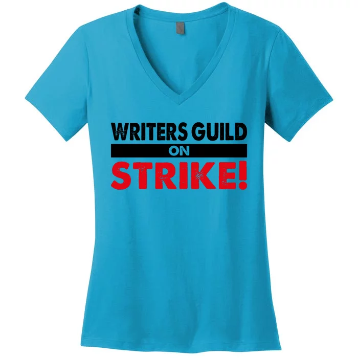 WGA Writers Guild Of America On Strike Anti AI Chatbots Women's V-Neck T-Shirt