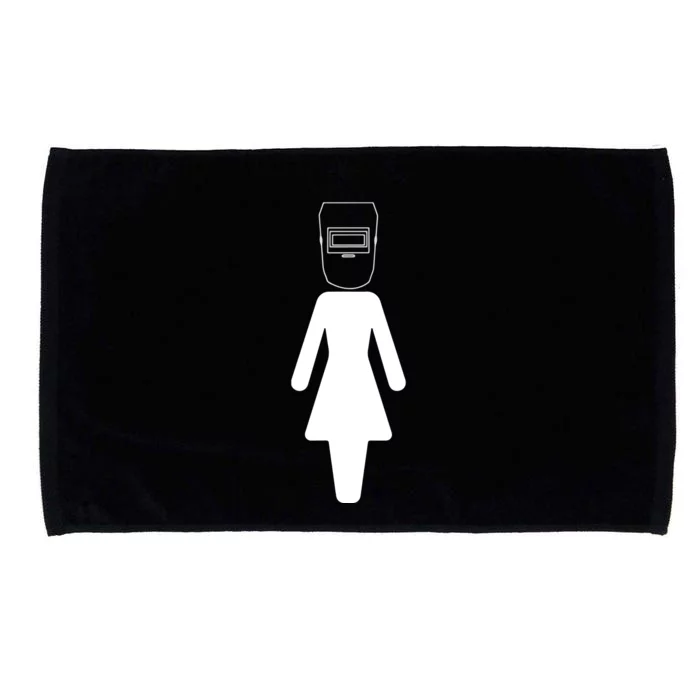 Welder Woman Girl Welding Wife Mother Microfiber Hand Towel