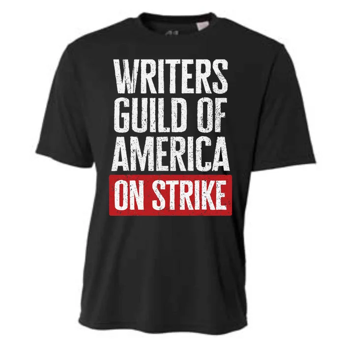 WGA Writers Guild Of America On Strike Anti AI Chatbots Cooling Performance Crew T-Shirt