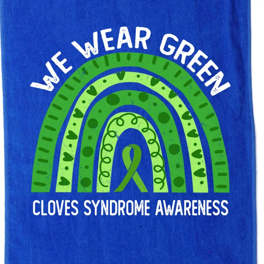 We Wear Green For Cloves Syndrome Awareness Cute Gift Platinum Collection Golf Towel