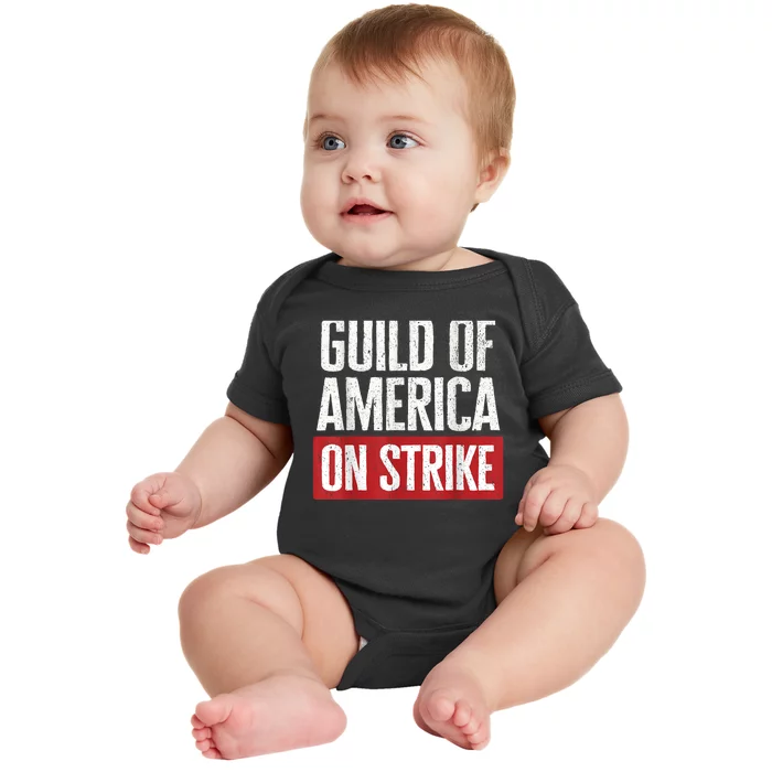 WGA Writers Guild Of America On Strike Baby Bodysuit