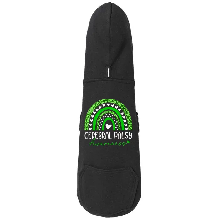 We Wear Green Cerebral Palsy Cp Awareness Doggie 3-End Fleece Hoodie