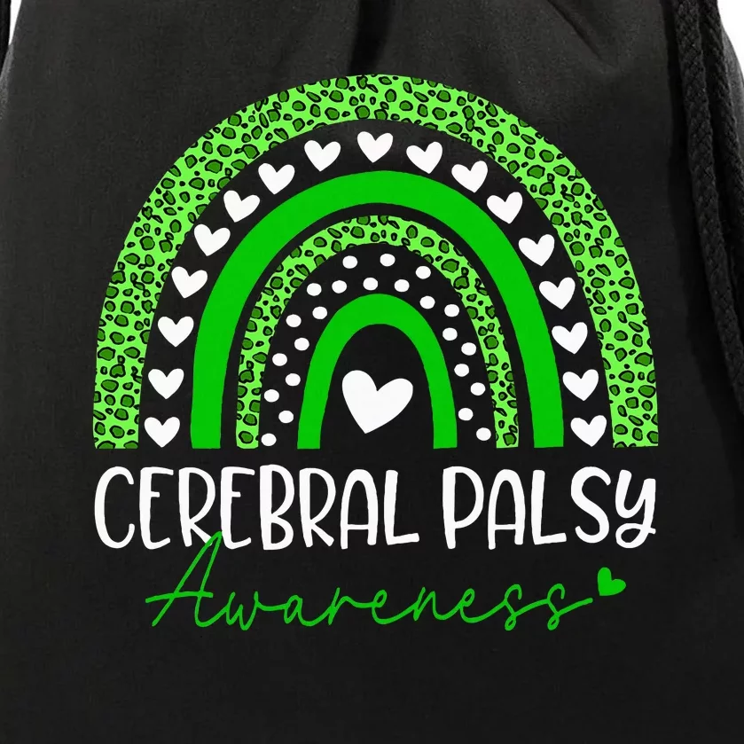 We Wear Green Cerebral Palsy Cp Awareness Drawstring Bag