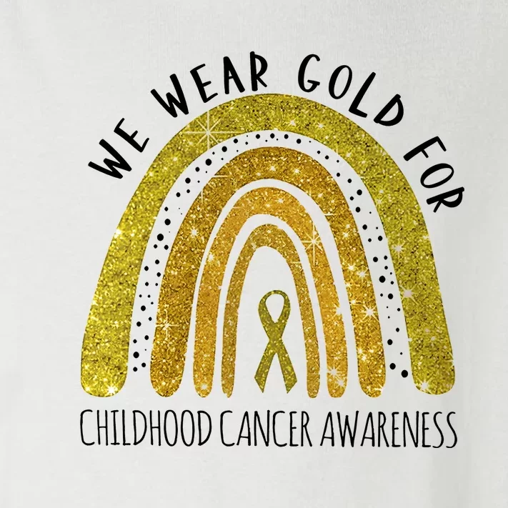 We Wear Gold For Childhood Cancer Awareness Toddler Long Sleeve Shirt