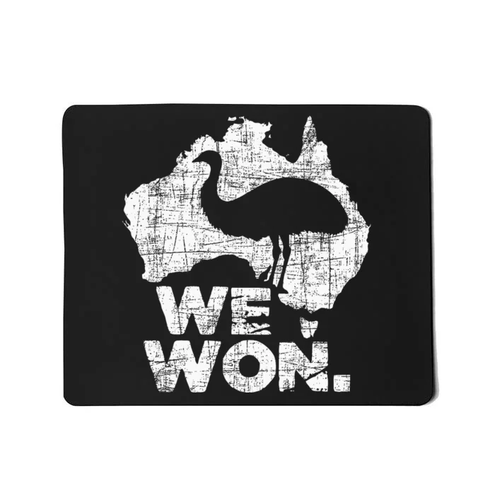 We Won Great Emu War Australian History Emu Lover Mousepad