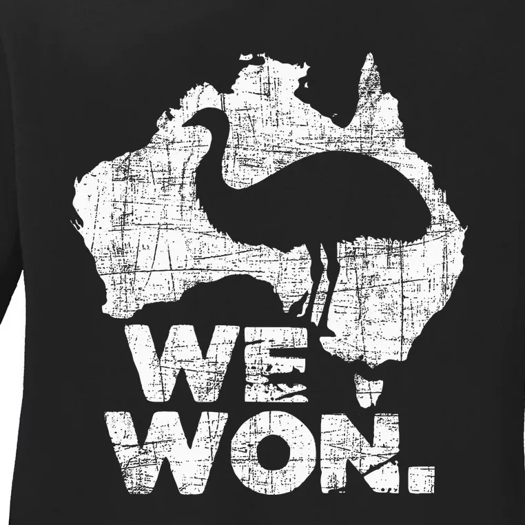 We Won Great Emu War Australian History Emu Lover Ladies Long Sleeve Shirt