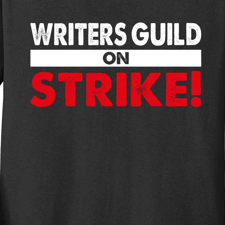 WGA Writers Guild Of America On Strike Anti AI Chatbots Kids Long Sleeve Shirt