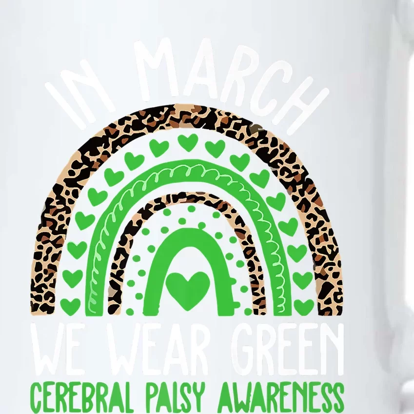 We Wear Green Cerebral Palsy Awareness CP Month Rainbow Black Color Changing Mug