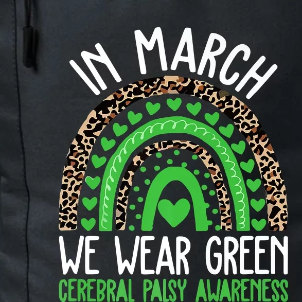 We Wear Green Cerebral Palsy Awareness CP Month Rainbow Daily Commute Backpack