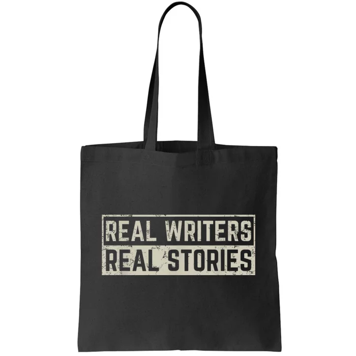 WGA Writers Guild America Strike Real Writers Real Stories Tote Bag