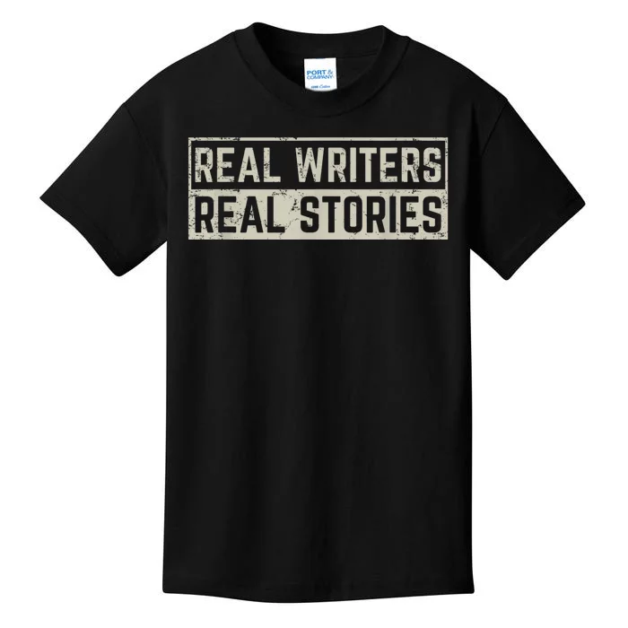 WGA Writers Guild America Strike Real Writers Real Stories Kids T-Shirt