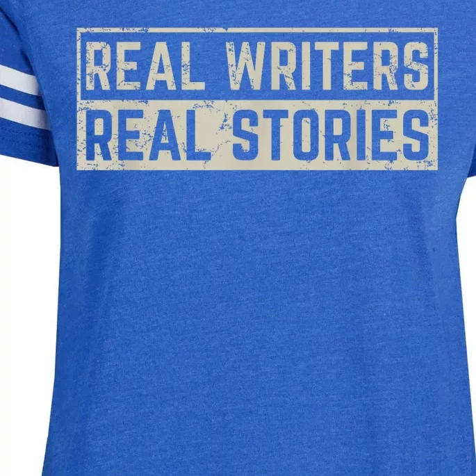 WGA Writers Guild America Strike Real Writers Real Stories Enza Ladies Jersey Football T-Shirt