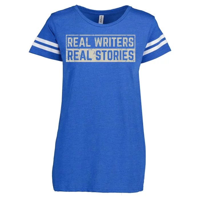 WGA Writers Guild America Strike Real Writers Real Stories Enza Ladies Jersey Football T-Shirt