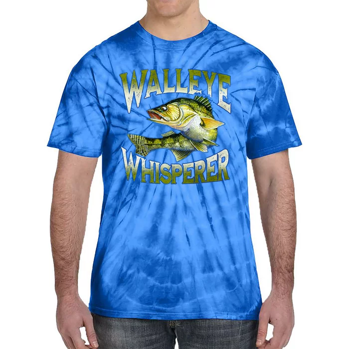 Walleye Whisperer Graphic Fishing Gift Fisher Meaningful Gift Tie-Dye T-Shirt