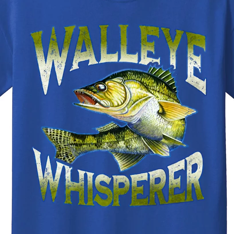 Walleye Whisperer Graphic Fishing Gift Fisher Meaningful Gift Kids T-Shirt