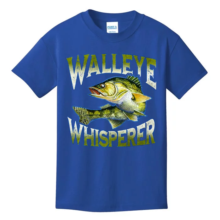 Walleye Whisperer Graphic Fishing Gift Fisher Meaningful Gift Kids T-Shirt