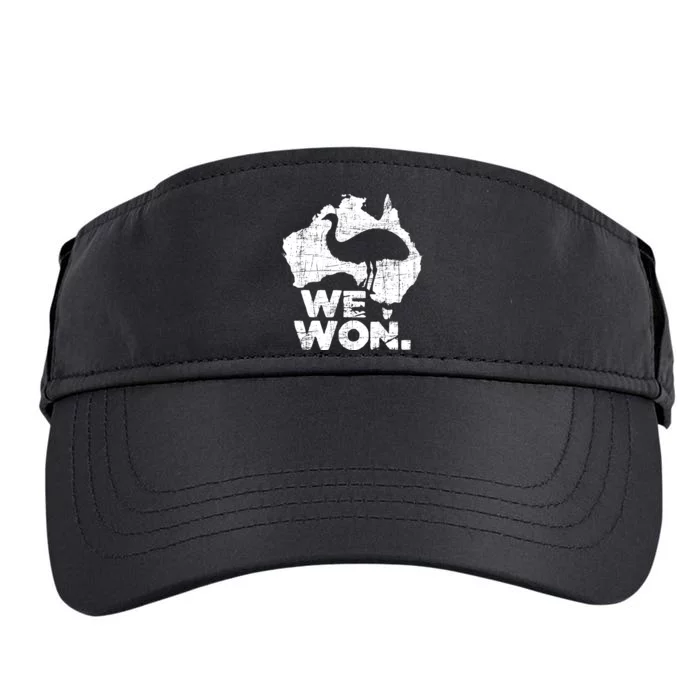 We Won Great Emu War Australian History Emu Lover Adult Drive Performance Visor