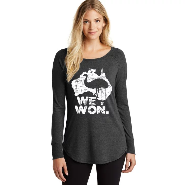 We Won Great Emu War Australian History Emu Lover Women's Perfect Tri Tunic Long Sleeve Shirt