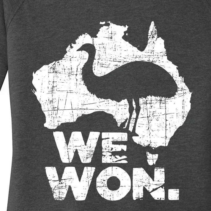 We Won Great Emu War Australian History Emu Lover Women's Perfect Tri Tunic Long Sleeve Shirt