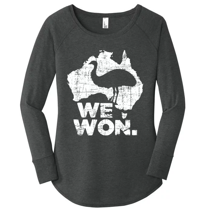 We Won Great Emu War Australian History Emu Lover Women's Perfect Tri Tunic Long Sleeve Shirt