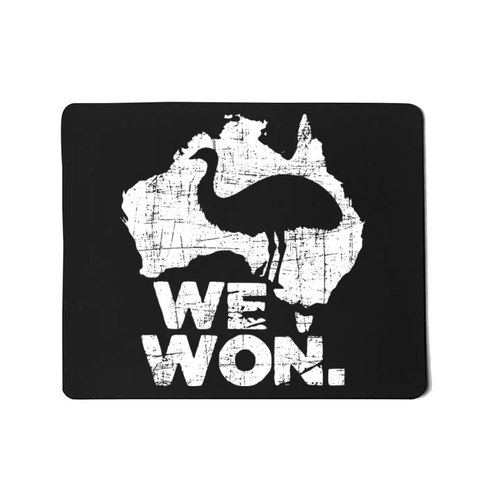 We Won Great Emu War Australian History Emu Lover Mousepad